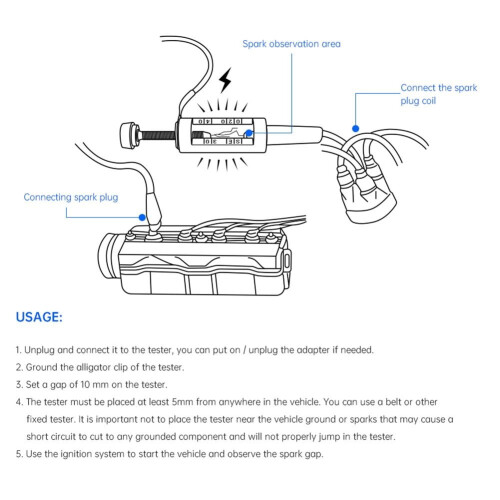 In Line Tester Ignition Engine Coil Auto Diagnostic Test Tool 1