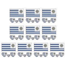 10pcs Face Stickers Non-irritation Waterproof Paper Country Flag Facial Temporary Fake Tattoos Party Supplies