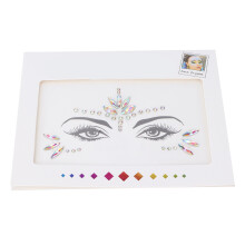 Glitzer-Augen-Gesicht-Rhinestone-Aufkleber Festival-Make-up ABS langlebig