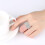 Wedding Ring Elastic Stretch Ring with Crystal Inlay 3