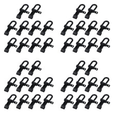 40Pcs Paracord Bracelet Shackle Buckle, Bow Anchor Shackle Clasp D Shackle Clip Adjustable for Survival Bracelet Black