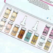 (12pc Mix kit)8ml Bb Cream Glow Serum Ampoule Starter Mix Kit With Add Foundation With Niacinamide/peptide For Effective Brightening Anti-agin