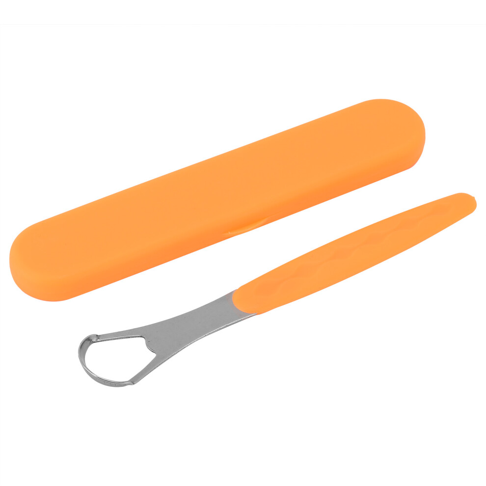 2pcs Stainless Steel Tongue Scraper Oral Care Cleaner Durable Non-slip Handle