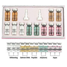 (12pc Gold Serum)8ml Bb Cream Glow Serum Ampoule Starter Mix Kit With Add Foundation With Niacinamide/peptide For Effective Brightening Anti-agin