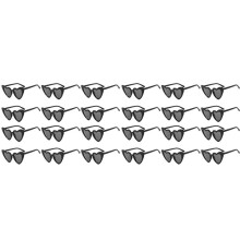 24X Bruiloft Hartvormige Zonnebril Vrijgezellenfeest Bril Bruidsmeisje Bruidsjonkers Geschenken Zwart