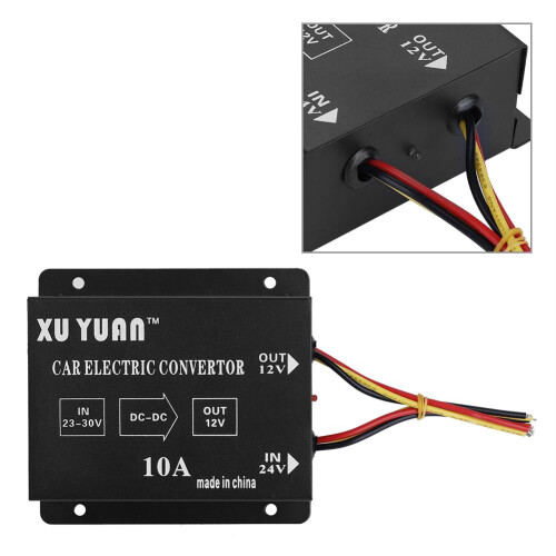 Μετατροπέας ισχύος DC24V σε 12V για φορτηγό αυτοκινήτου, ηλεκτρικός μετατροπέας 1