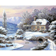 30x40 cm 5D Peinture Diamant DIY Complet,Paysage de neige salon chambre dcoration diamant peinture DIY Diamond Strass Toile Point de Croix Painti