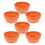6 imitatie kleibakje rond plastic 12,5 cm 5