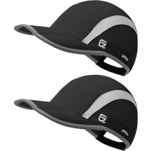 2 Pack Reflective Foldable Sports Hat UPF 50+ Sun Protection Outdoor Run Hats for Men and Women