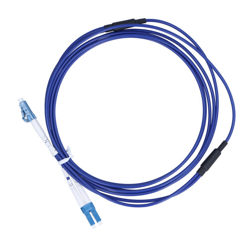 LWL Patchkabel 2-Kern Single Mode, verstärkt, blau, 5m, LC-Stecker 1