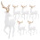 Reindeer Decor White Plastic 6 Pieces 1
