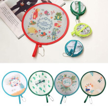 Japanese foldable fan portable cartoon cloth fan 1 piece