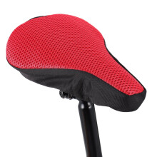 Coprisella per bicicletta rosso a nido d'ape in rete traspirante per pedalate confortevoli