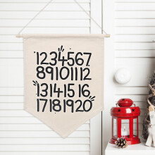 Hangende canvas banner met boerderijkrans en alfabet wanddecoratie voor babykamer, tienerkamer en kinderkamer, decoratieve wandhanger