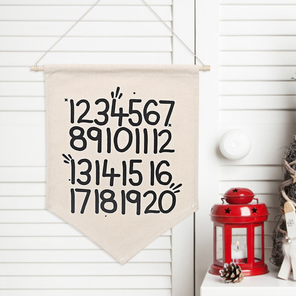 Farmhouse Wreath Hanging Wall Canvas Banner And Wall Decor Alphabet Hanging Wall Canvas Banner For Baby Nursery Teen And Kids Room, Household Pendant
