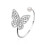 Butterfly Bangle Bracelet 925 Silver with Cubic Zirconia 1
