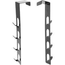 2pcs Over The Door Hook 4-prong Towel Hanger Bathroom Organizer Hanger Rack