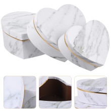 3Pcs Valentine Arrangement Box White Paper Storage for Valentines Day