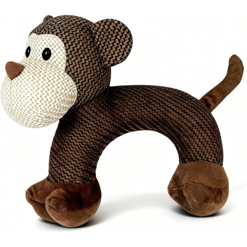 Linen Dog Toy Squeaky Elephant 1 Piece
