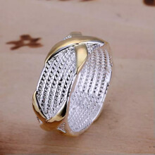 925 Zilveren Mode Sieraden Kroon Vlinder Ring Heren Ring Dames Ring #6 #8 #8 #9 #10 - Goud X Vorm - R013-#9