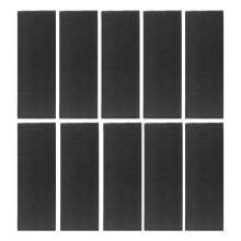 10 Inch x 3.5 Inch Charcoal Cat Litter Box Replacment Filter Compatible with LR 3 Carbon Odor Filters (Pack of 10)