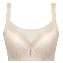 Plus Size Sexy Beugelbeha met Kanten Kanten Push-up Beha Ondergoed Bralette, Abrikoos, 38/85