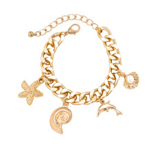 Gouden armband voor dames, licht design, armband met oceaanmotief, sexy armband, cadeau, modieuze armband, temperamentvolle armband, sieraden voor