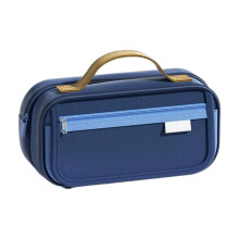 Trousse rétro à 3 niveaux avec large poignée, organiseur en toile multicouche pour stylos et fournitures artistiques