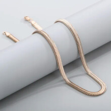 3/4/5/6/8 mm uusi muodikas 316L ruostumattomasta teräksestä valmistettu litteä käärmeketjukaulakoru naisille ja miehille - ruusukulta - 8 mm -