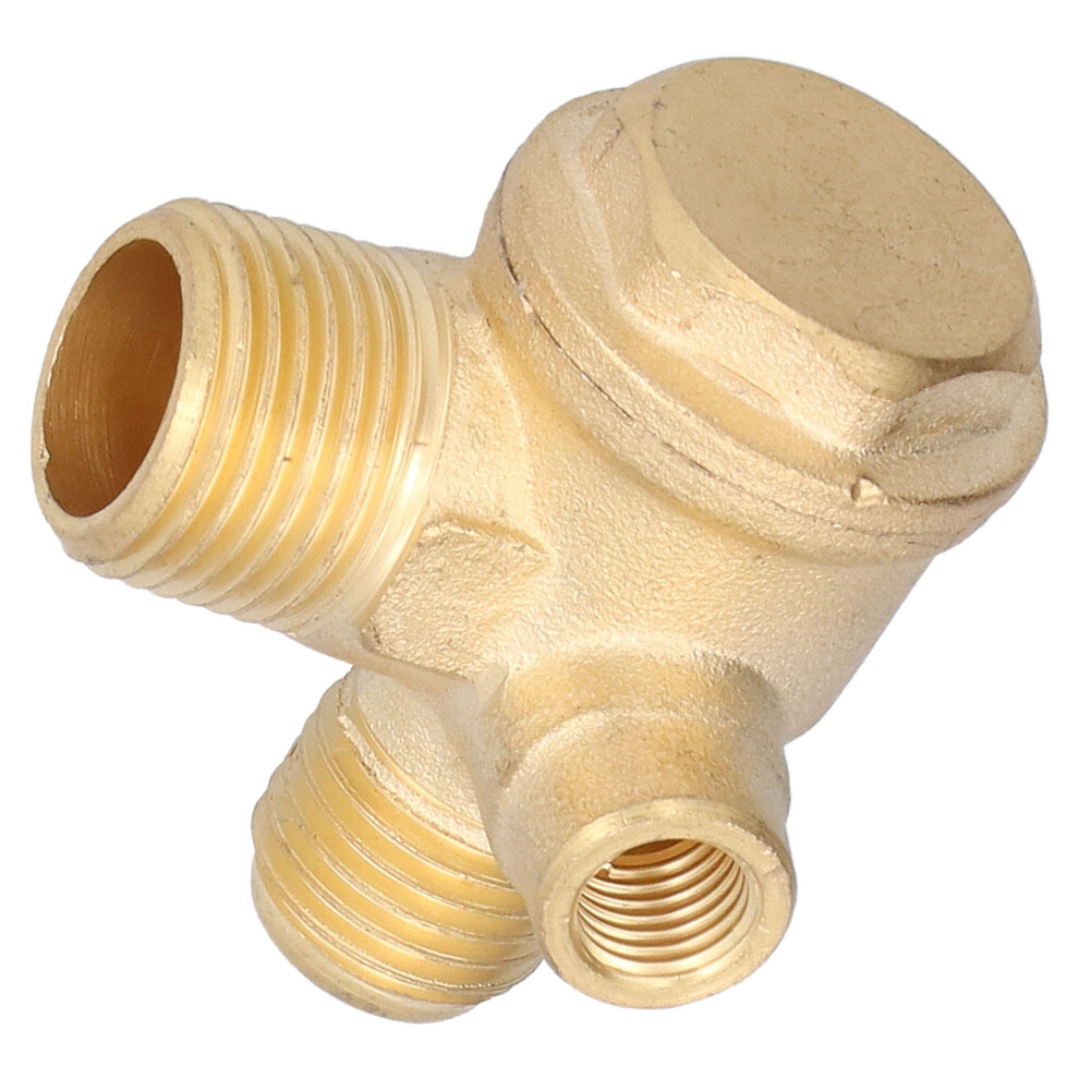 3-Way Brass Check Valve For Air Compressors, 7Mm & 14/16Mm Threads 8171390714678