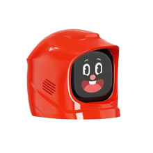 Intelligent Car Mounted Electronic Pet Toy Ornaments with Facia Expressions Trendy Vehicle Companion Decorations Red
