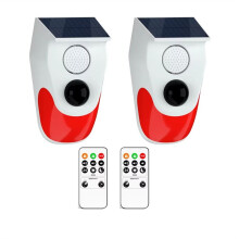 2 Peças de Sensor Detector de Alarme Sonoro de Segurança Sem Fio À Prova D'Água para Sistema de Alarme Residencial Contra Roubo