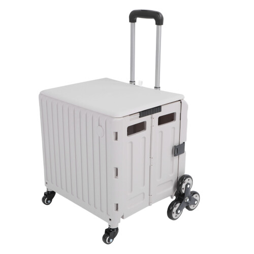 Foldable Utility Cart Multifunctional High Carrying Capacity Folding Portable Rolling Crate 1