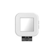 Anel de Luz Magnético para Selfies com LED Dobrável, Ideal para Fotos de Beleza com Celular e Espelho, Na Cor Branca.
