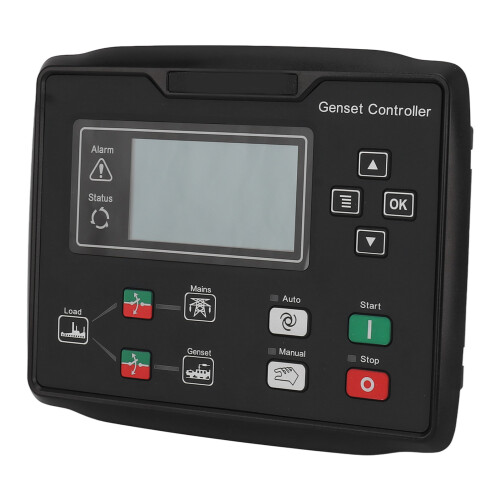 Controlador de gerador com partida automática e display LCD para HQM6120UN 8-35V 2