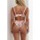 (M, Multi) Bikini Set for Women Solid V Neck Knot Front Push Up High Leg Thong Two Piece Swimsuit 4