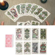 Tragbar Tarotkarten-Deck, 10,3 x 6 cm, interaktives Spiel für alle Schwierigkeitsgrade