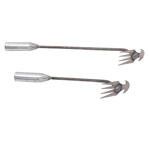 Outil de désherbage manuel à 4 dents, double usage, en lot de 2. 1