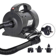 Portable 1600W Electric Pump Air Mattress Pump Quick Inflation Electric Air Pump Inflator Deflator with 2 Nozzles for Air Bed Raft Boat