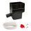 Rainwater Collection Downspout Diverter Rainwater Collection System Yard Gutter Drain Black 1