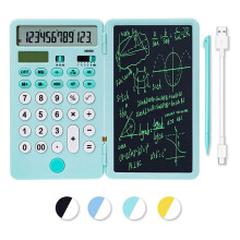 12 Digit Display Office Desk Calcultors with Erasable Writing Table, Suitable for Office, School and Business Use