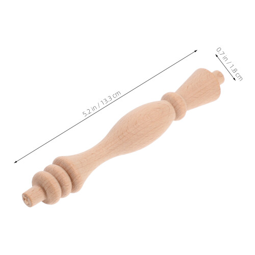 2Ud Columnas Romanas De Madera Para Repisa Y Decoración Interior Caqui 1