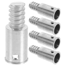 5St Aluminium Broom Handle End Cap, Zilveren Adapter Voor Bezems
