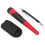 Metal Detector Professional High Sensitivity Portable Handheld Metal Detector with LCD Display Flashlight Function Red 3