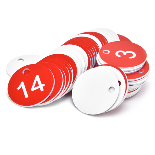 50 Pack Beekeeping Hole Labels Numbered Hive Tags Durable Plastic Red1-50