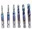 Kit de 6 forets taraudeurs à spirale bleue en acier rapide, système britannique 2