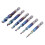 Kit de 6 forets taraudeurs à spirale bleue en acier rapide, système britannique 4