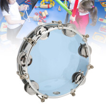 8 Zoll Blaues Doppelreihiges Jingle-Tamburin Handperkussionsinstrument