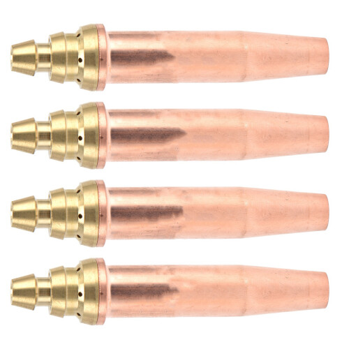 4Pcs Propane Cutting Torch Tips, Copper Brass, Φ0.9–1.5mm