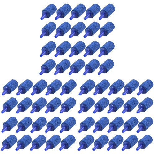 60 Pcs Air Stone Mineral Bubble Diffuser For Aquarium Fish Tank Pump Blue 1